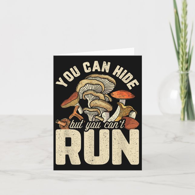 Tarjeta Funny Diseño de hongos que se pueden ocultar pero  (Anverso)