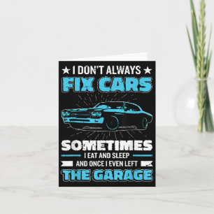 Tarjeta Funny Diseño Mecánico De Automóviles Para Hombres 