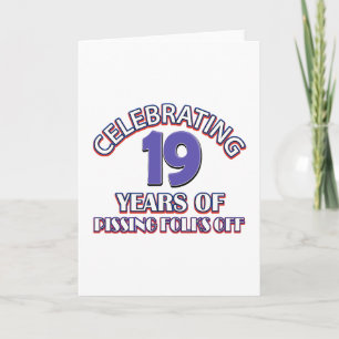 Tarjeta FUNNY diseños de 19 años