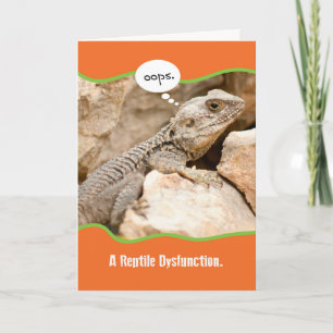 Tarjeta Funny Disfunción Reptile Cumpleaños Bellamente