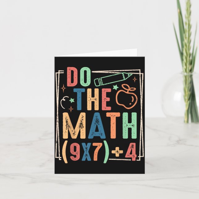 Tarjeta Funny Do The Math 67 Meme Six Seven Boy Girl Teach (Anverso)