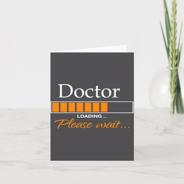 Tarjeta Funny Doctor Loading Medical Doctor Outfit New  (Anverso)