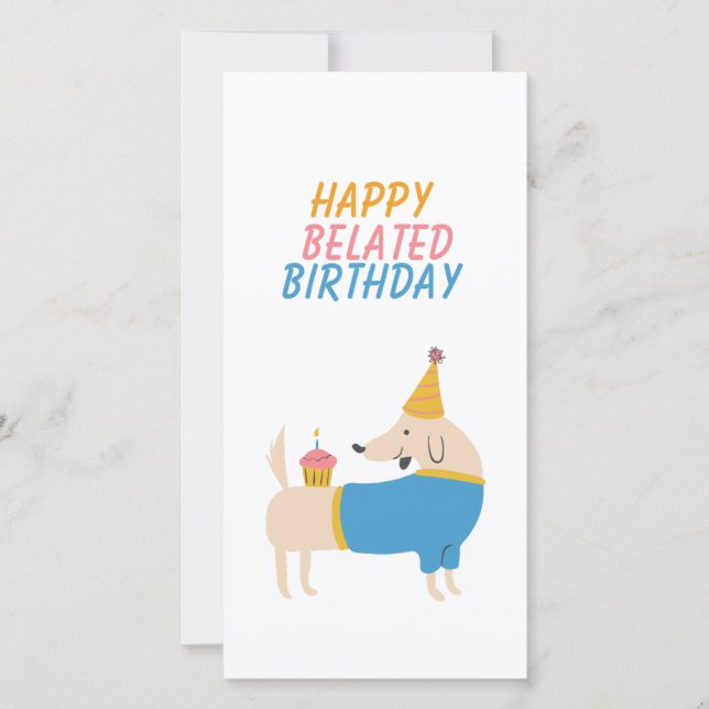 Tarjeta Funny Dog Belthday Birthday (Anverso)