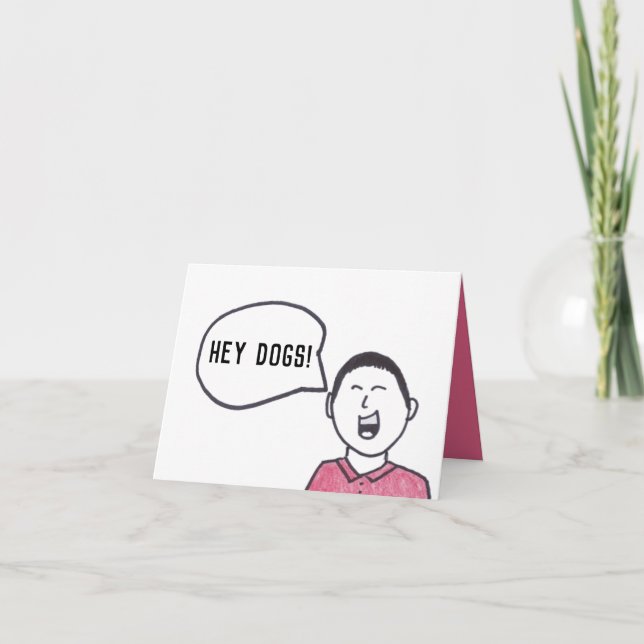 Tarjeta Funny Dog Caller Happy Birday Card (Anverso)