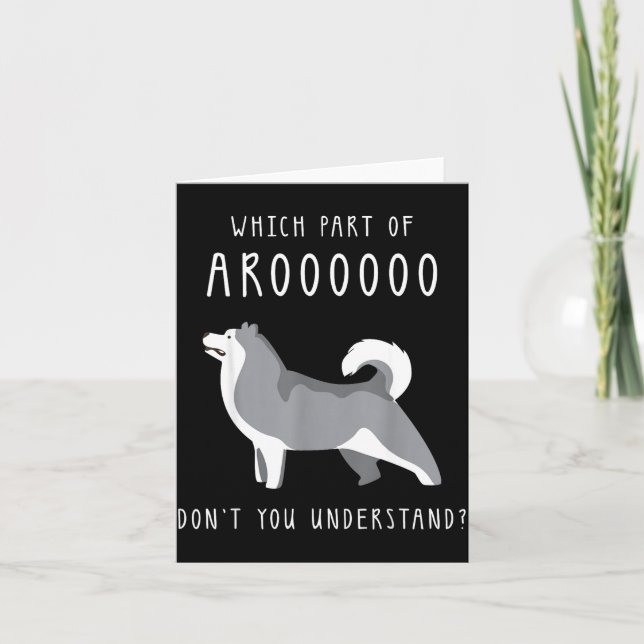 Tarjeta Funny Dog Husky Mom Cut For Girls And Women - Whic (Anverso)