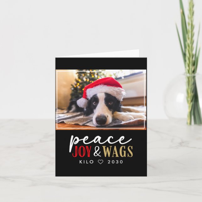 Tarjeta Funny Dog Lover Christmas Photo Cute D  (Anverso)