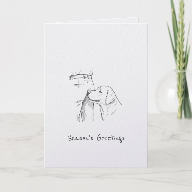 Tarjeta Funny Dog Lover Season's Greetings Christmas (Anverso)