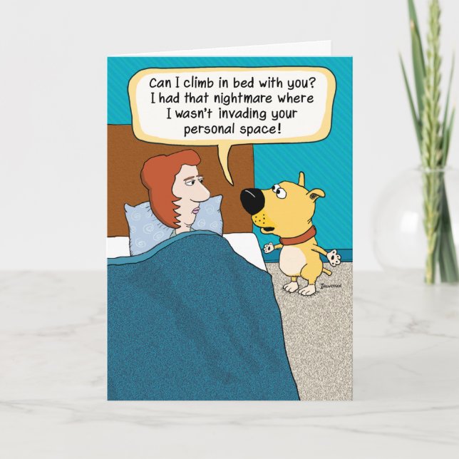 Tarjeta Funny Dog Nightmare Birday Card (Anverso)