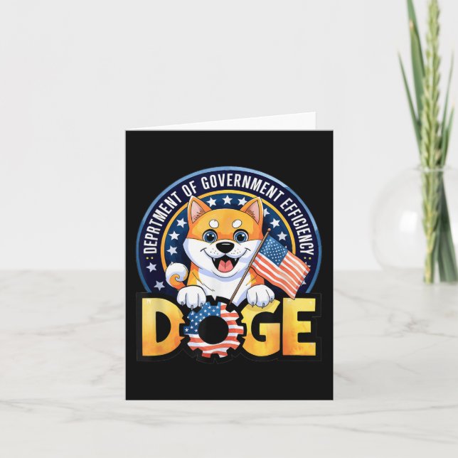 Tarjeta Funny Doge Crypto Meme Departamento Del Gobierno E (Anverso)