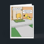 Tarjeta Funny Doggy Door Birthday Card<br><div class="desc">Esta graciosa tarjeta de cumpleaños prueba que hasta los perros se preguntan si sus traseros tienen un aspecto grande, y en muchos fundas tienen razón al preguntarse. Gracias por elegir este diseño original de © Chuck Ingwersen y apoyarme — ¡un artista independiente! Publico personalizados todos los días en Instagram: https://www.instagram.com/captainscratchy...</div>
