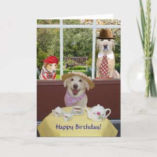 Tarjeta Funny Dogs/Labs Female Birthday