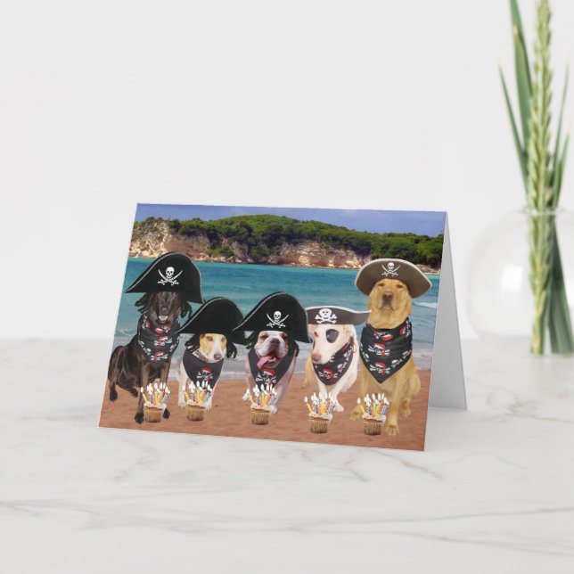 Tarjeta Funny Dogs September 19th Birthday (Anverso)