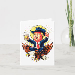 Tarjeta Funny Donald Trump 2024 retrotrae a Estados Unidos