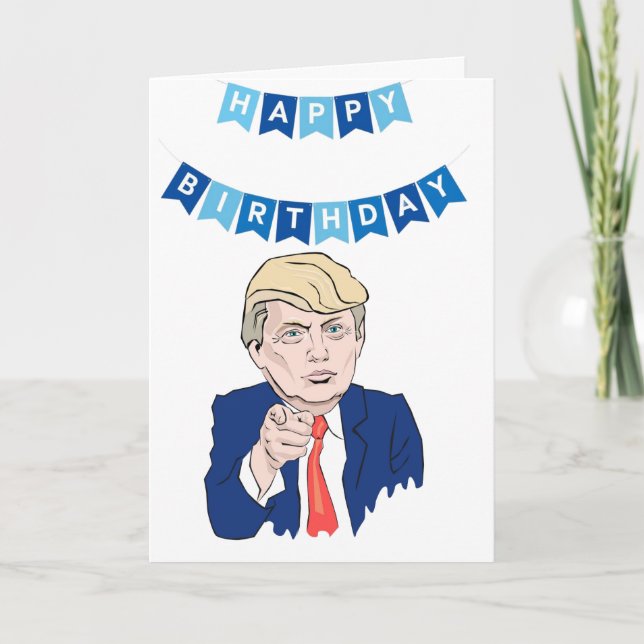 Tarjeta Funny Donald Trump Birthday Card (Anverso)