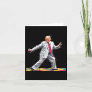 Tarjeta Funny Donald Trump Disco Dancing 60's Presi de los