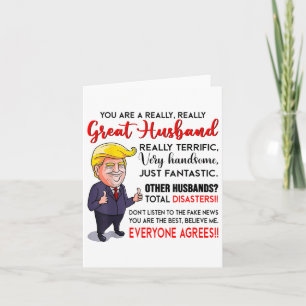 Tarjeta Funny Donald Trump Eres Un Gran Esposo _1