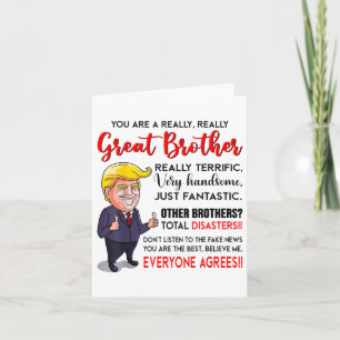Tarjeta Funny Donald Trump Eres Un Gran Hermano _1