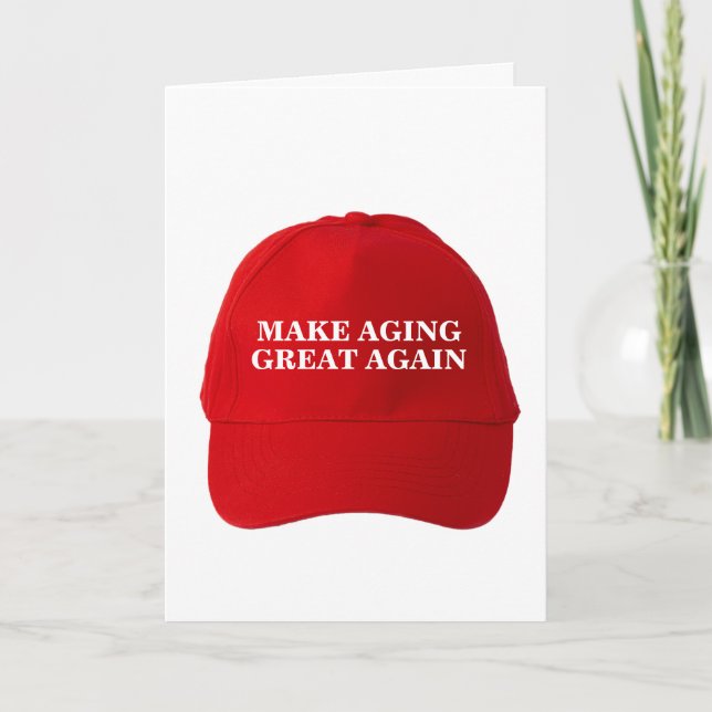 Tarjeta Funny Donald Trump MAGA Cumpleaños: Hacer el Envej (Anverso)