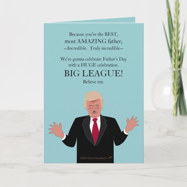 Tarjeta Funny Donald Trump Personalizado del Día del Padre (Anverso)