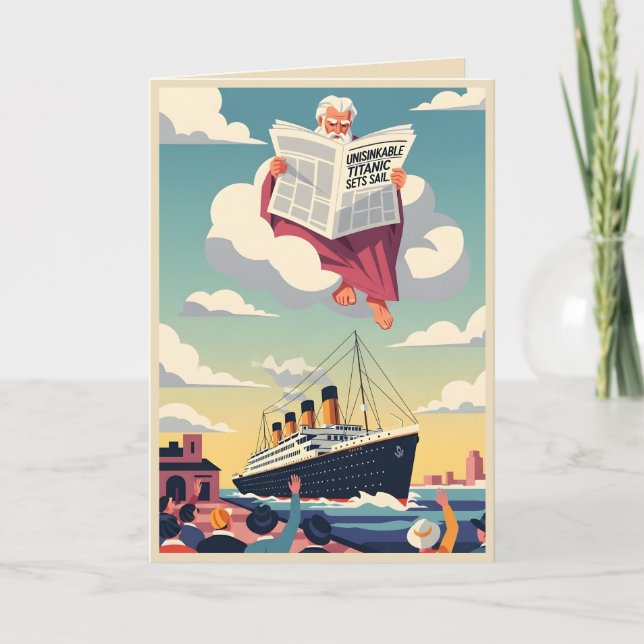 Tarjeta Funny don't mess with God greeting card (Anverso)