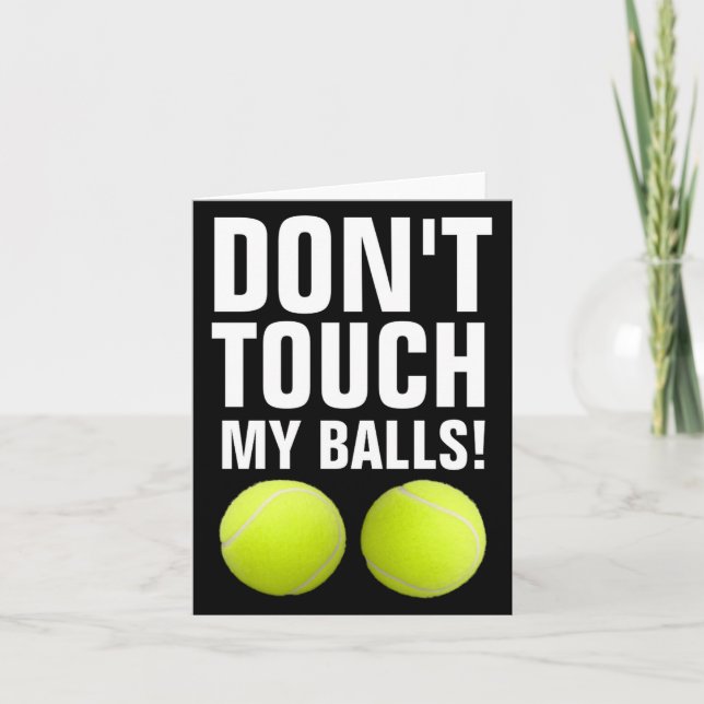 Tarjeta Funny Dont Touch My Pandemic Tennis  (Anverso)