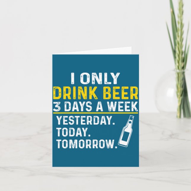 Tarjeta Funny Drinking Shirt Beer Lovers  (Anverso)