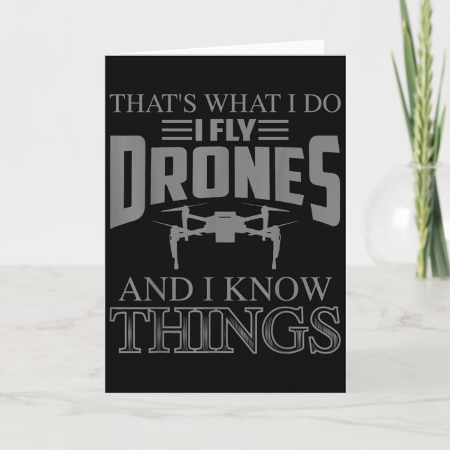 Tarjeta Funny Drone Art For Men Women Boys Drone Racing Dr (Anverso)