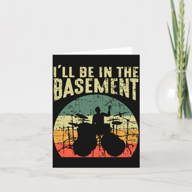 Tarjeta Funny Drummer Drumming Art Lovers For Men Boys  (Anverso)