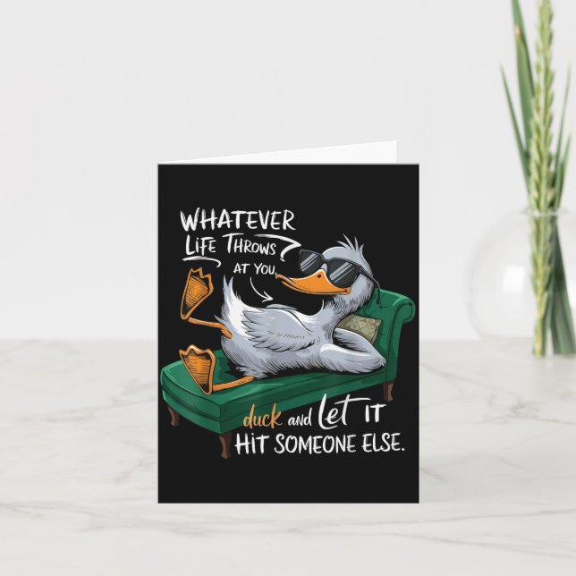 Tarjeta Funny Duck Graphic Tees Men Women Teens Funny Quot (Anverso)