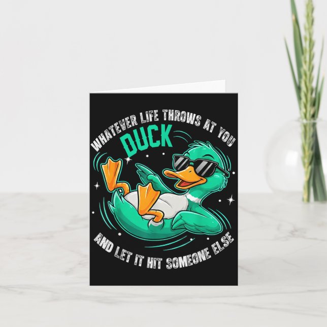 Tarjeta Funny Duck Graphic Tees Men Women Teens Funny Quot (Anverso)