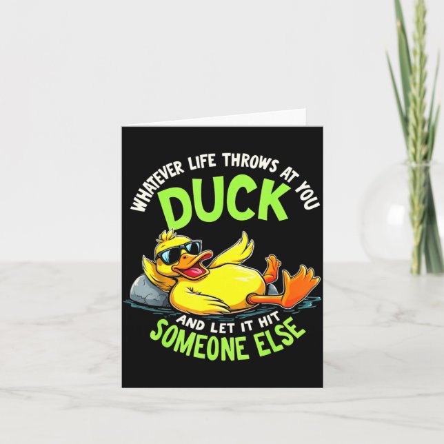 Tarjeta Funny Duck Graphic Tees Men Women Teens Funny Quot (Anverso)