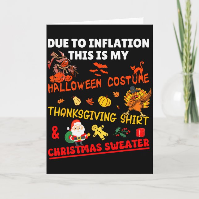 Tarjeta Funny Due To Inflation This Is Xmas New Year's Eve (Anverso)
