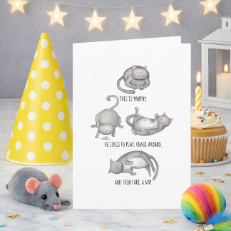 Tarjeta Funny Eat Drink Be Like Murphy Birthday