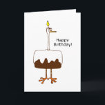 TARJETA FUNNY EGRET BIRTHDAY CAKE<br><div class="desc">Una imagen divertida de una torta de cumpleaños y una vela para saludar al celebrante especial con humor y diversión.</div>
