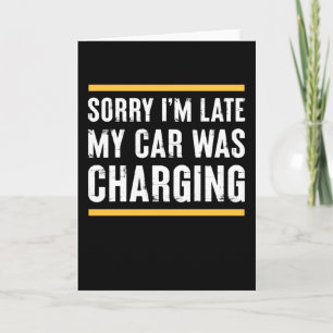 Tarjeta Funny Electric Vehemente EV Car Gift para Hombres