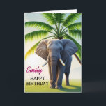 Tarjeta Funny Elephant Happy Birday<br><div class="desc">Funny Elephant Happy Birday</div>
