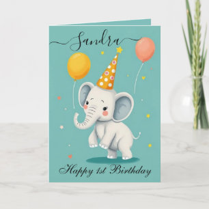 Tarjeta Funny Elephant Happy Birday Card
