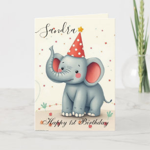 Tarjeta Funny Elephant Happy Birday Card