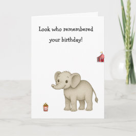 Tarjeta Funny Elephant Memory Age Burn