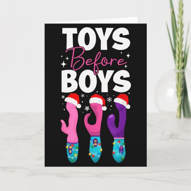 Tarjeta Funny Embarring Toys Before Boys Fun Adult Humour  (Anverso)