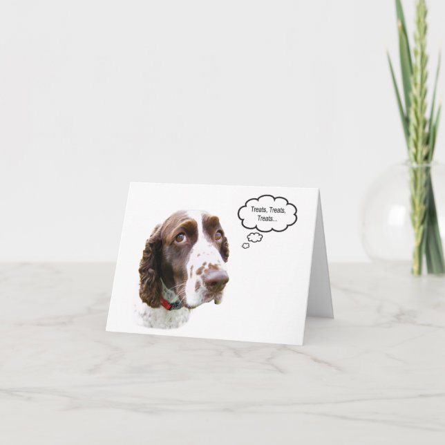 Tarjeta Funny English Springer Spaniel Trecard Card (Anverso)