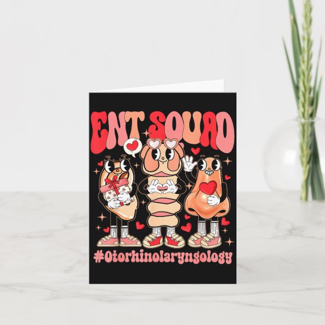 Tarjeta Funny Ent Squad Otolaryngologist Ent Valentines Da (Anverso)