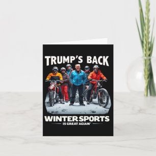 Tarjeta Funny esquiadora del equipo de snowboard de deport