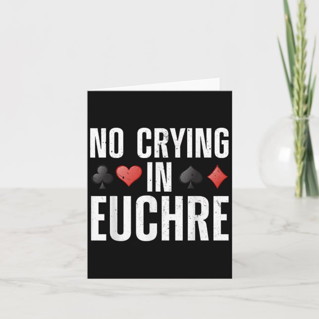 Tarjeta Funny Euchre Design para Hombres Mujeres Jugar Euc (Anverso)