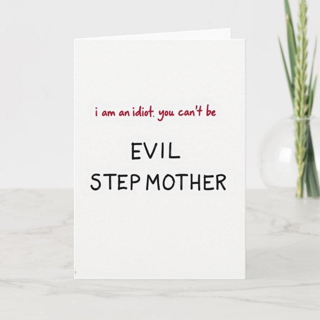 Tarjeta Funny Evil Stepmother Card (Anverso)