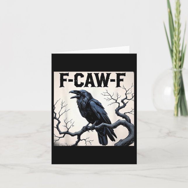 Tarjeta Funny F-caw-f Crow (Anverso)