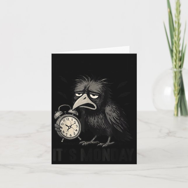 Tarjeta Funny F-caw-f Its Monday Black Bird Women Men  (Anverso)