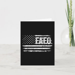Tarjeta Funny Fafo Trump Bandera Estadounidense Fafo Bande