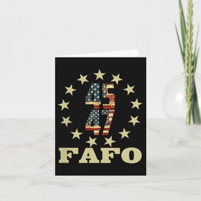 Tarjeta Funny Fafo Trump Foto (Anverso)