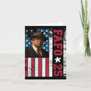 Tarjeta Funny Fafo Trump Foto De La Bandera De Ee. Uu. Ret